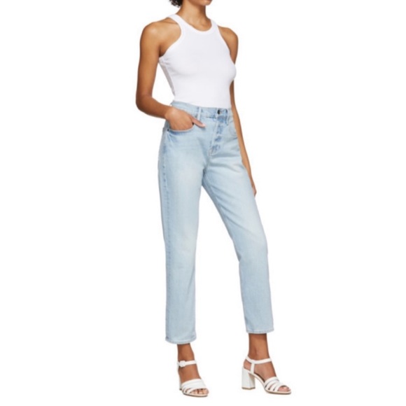 FRAME Denim Heritage Le Original Straight Leg High Rise Artesia Sand - Picture 3 of 15